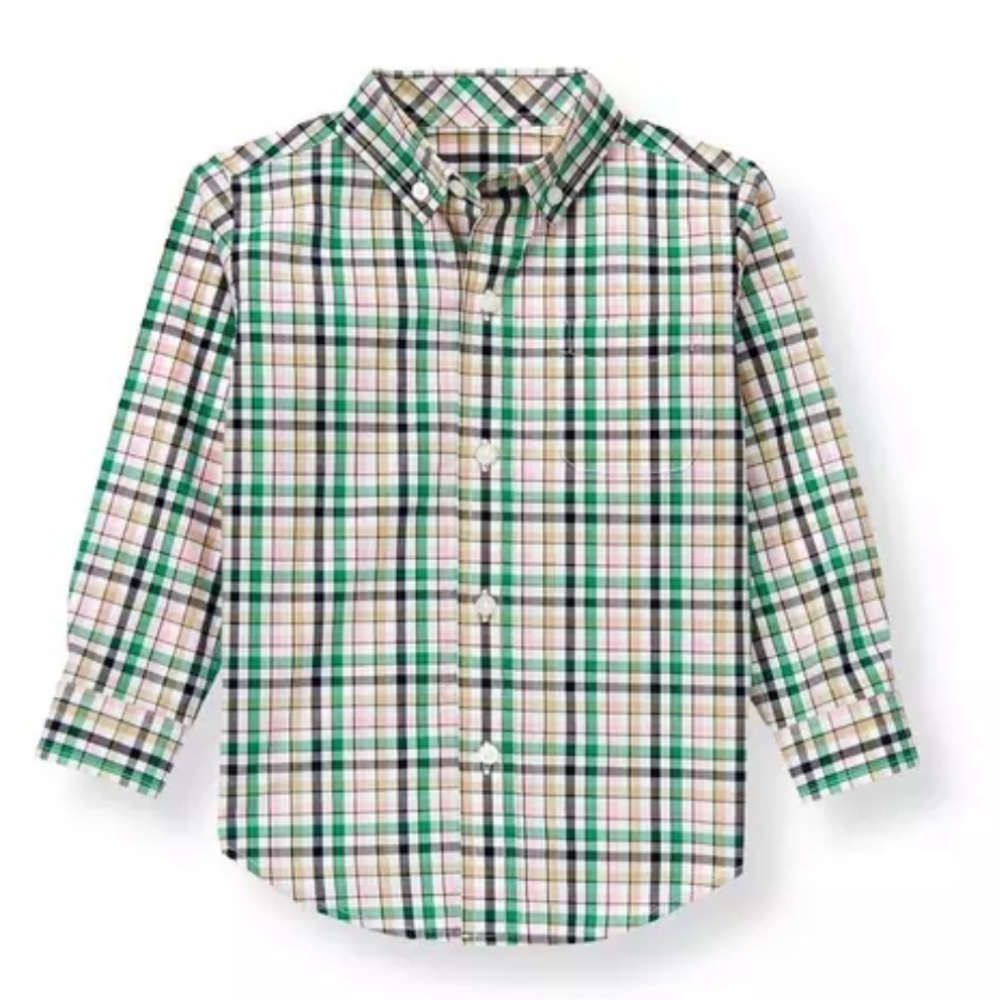 Janie and Jack Plaid Poplin Shirt size 6